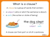 Clauses - Years 3 and 4 Teaching Resources (slide 3/19)